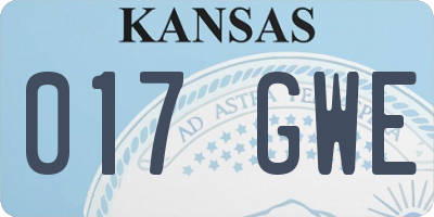 KS license plate 017GWE