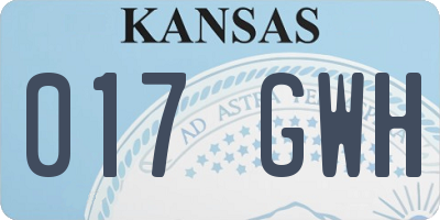 KS license plate 017GWH