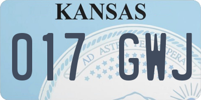 KS license plate 017GWJ