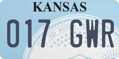 KS license plate 017GWR