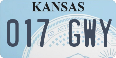KS license plate 017GWY