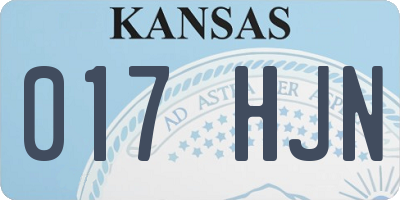 KS license plate 017HJN