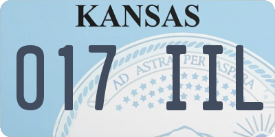 KS license plate 017IIL