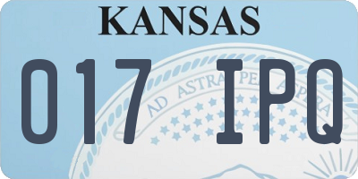 KS license plate 017IPQ