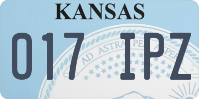 KS license plate 017IPZ