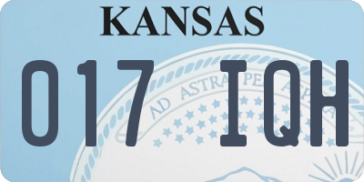 KS license plate 017IQH
