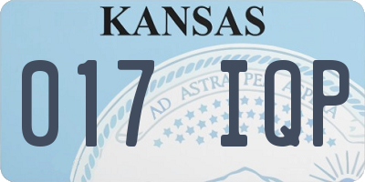 KS license plate 017IQP