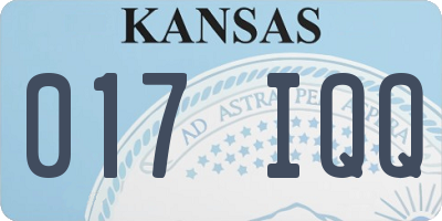 KS license plate 017IQQ