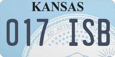 KS license plate 017ISB