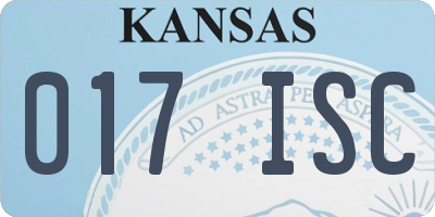 KS license plate 017ISC