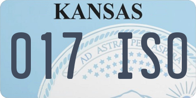 KS license plate 017ISO