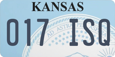 KS license plate 017ISQ