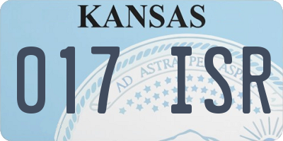KS license plate 017ISR