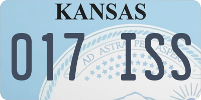 KS license plate 017ISS