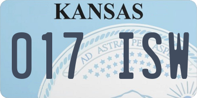 KS license plate 017ISW