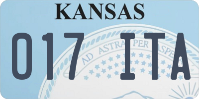 KS license plate 017ITA