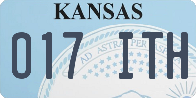 KS license plate 017ITH