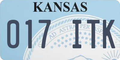 KS license plate 017ITK