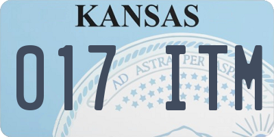 KS license plate 017ITM
