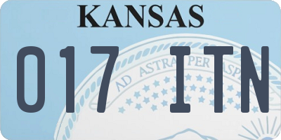 KS license plate 017ITN