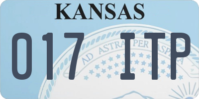 KS license plate 017ITP