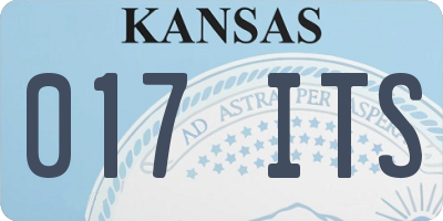 KS license plate 017ITS