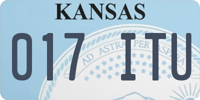 KS license plate 017ITU
