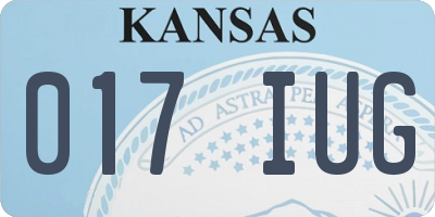 KS license plate 017IUG