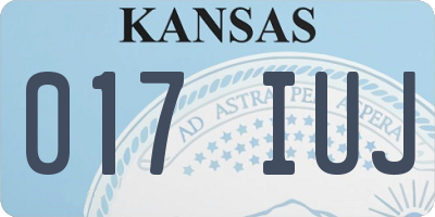 KS license plate 017IUJ