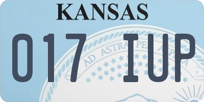 KS license plate 017IUP