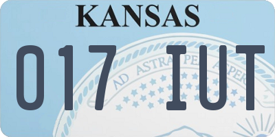 KS license plate 017IUT