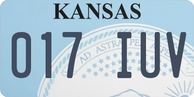 KS license plate 017IUV