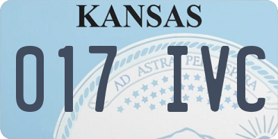 KS license plate 017IVC