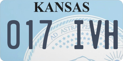 KS license plate 017IVH