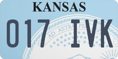 KS license plate 017IVK