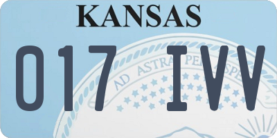 KS license plate 017IVV