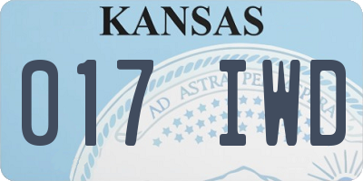 KS license plate 017IWD