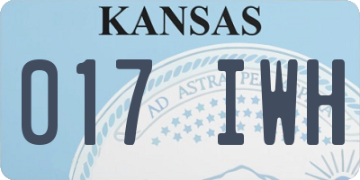 KS license plate 017IWH
