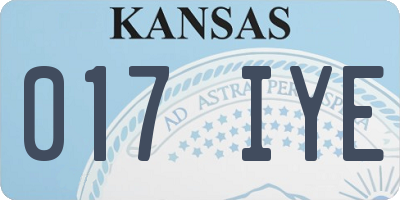 KS license plate 017IYE