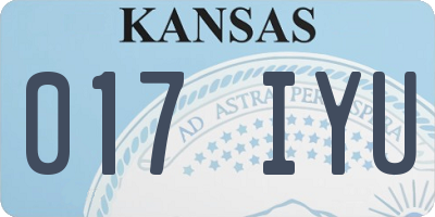 KS license plate 017IYU