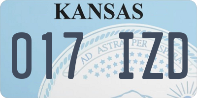 KS license plate 017IZD