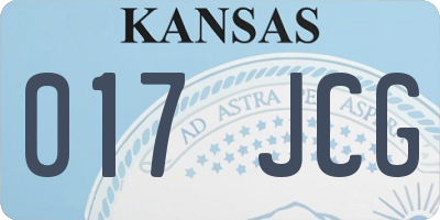 KS license plate 017JCG