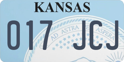 KS license plate 017JCJ