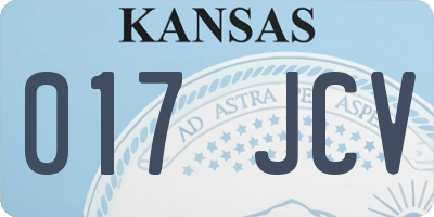 KS license plate 017JCV