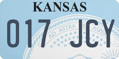 KS license plate 017JCY