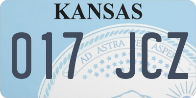 KS license plate 017JCZ