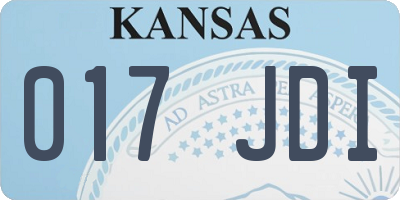 KS license plate 017JDI