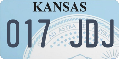 KS license plate 017JDJ