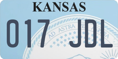 KS license plate 017JDL