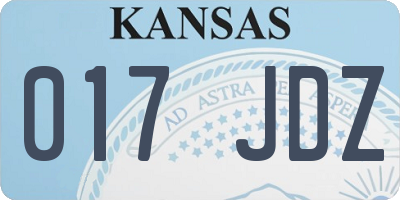 KS license plate 017JDZ